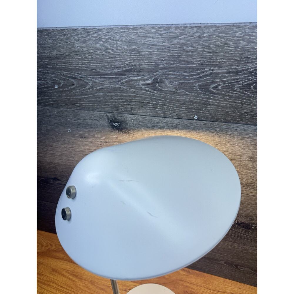⁠Mid Century Modern Style Stain Brass & White Cone Desk Lamp 24” Tall - Picture 8 of 14